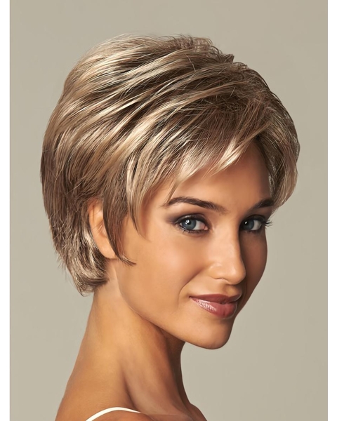 Gorgeous Blonde Wavy Short Capless Synthetic Women Wigs