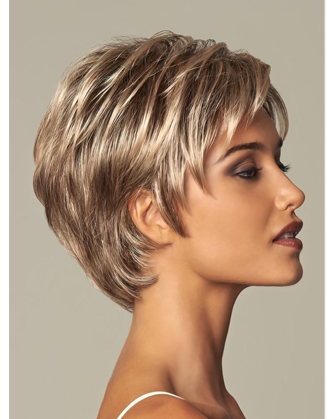 Gorgeous Blonde Wavy Short Capless Synthetic Women Wigs