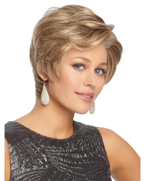 Blonde Wavy Short Lace Front Synthetic Women Wigs