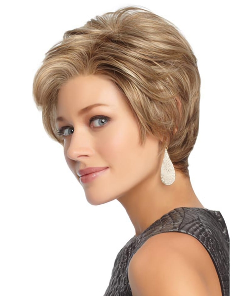 Blonde Wavy Short Lace Front Synthetic Women Wigs