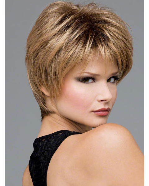 Affordable Blonde Wavy  Short Lace Front Synthetic Women Wigs