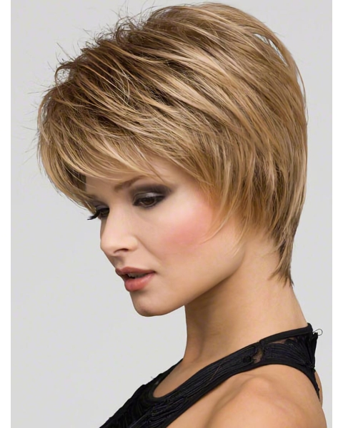 Affordable Blonde Wavy  Short Lace Front Synthetic Women Wigs