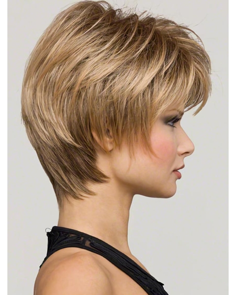 Affordable Blonde Wavy  Short Lace Front Synthetic Women Wigs