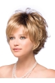 Designed Blonde Wavy Short Capless Synthetic Women Wigs