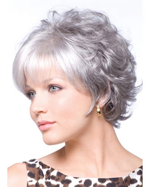 Designed Blonde Wavy Short Capless Synthetic Women Wigs