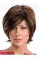 Sassy Brown Wavy Short Capless Human Hair Women Wigs