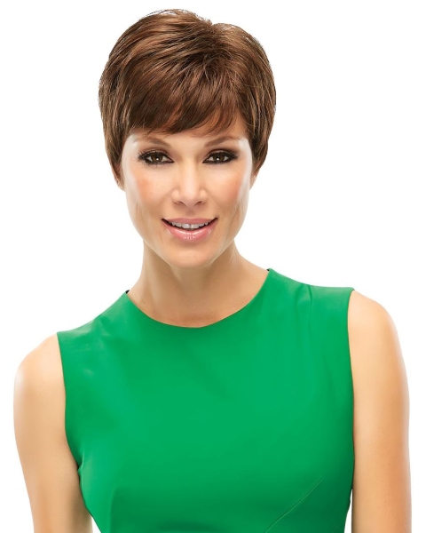 High Quality Brown Wavy Short Capless Synthetic Comfortable Women Wigs