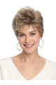  Brown Short Wavy Lace Front Human Hair Lady Wigs