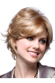 Blonde Wavy Short Monofilament Synthetic Women Wigs