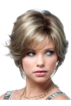 Blonde Wavy Short Monofilament Synthetic Women Wigs