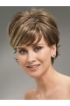 Brown Wavy Short High Quality Layered Capless Synthetic Women Wigs