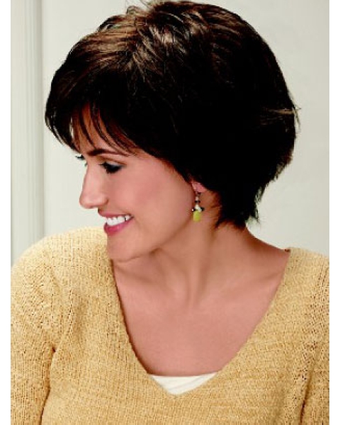 Brown Gorgeous Layered Wavy Short Capless Synthetic Women Wigs