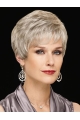 Fabulous Short Wavy Capless Grey Synthetic Women  Wigs