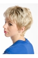 Great Wavy Blonde Boycuts Monofilament High Quality Synthetic Women Wigs