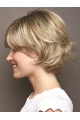 Fashional Short Wavy Blonde New Design Layered Monofilament Synthetic Women Wigs