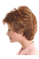  No-fuss Layered Wavy Short Monofilament Synthetic Women Wigs