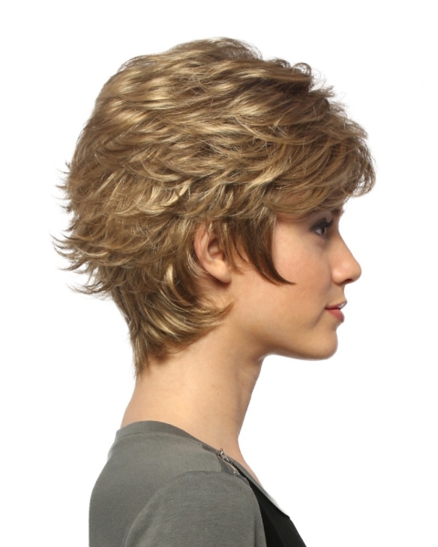 Fantastic Wavy Short Blonde Capless Boycuts Hot Synthetic Women Wigs