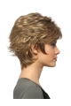 Fantastic Wavy Short Blonde Capless Boycuts Hot Synthetic Women Wigs