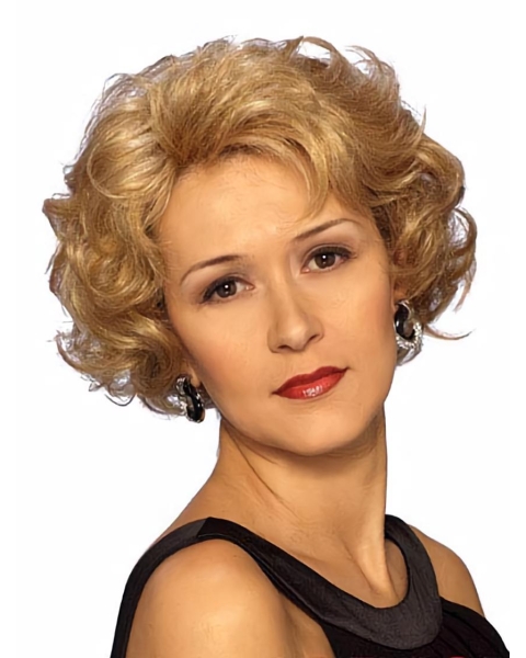 Good Blonde Wavy Short Lace Front Classic Synthetic Women Wigs