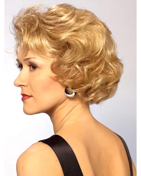 Good Blonde Wavy Short Lace Front Classic Synthetic Women Wigs