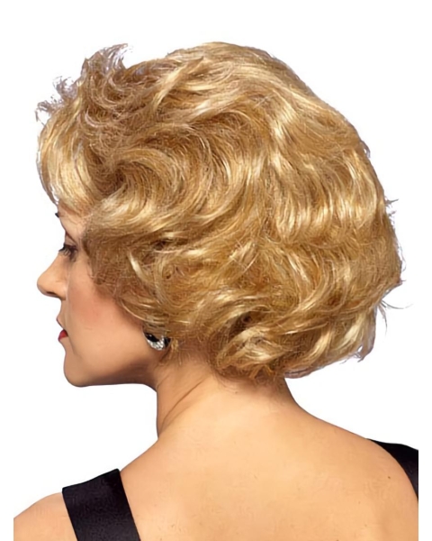 Good Blonde Wavy Short Lace Front Classic Synthetic Women Wigs