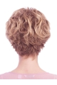 Popular Auburn Wavy Short Glueless Lace Front Synthetic Women Wigs