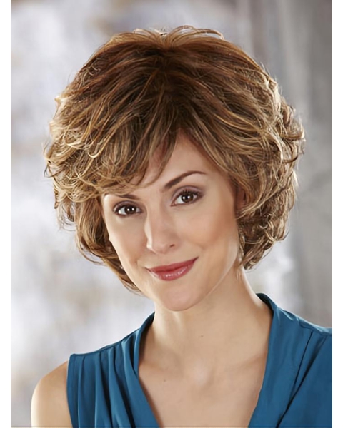 Good Auburn Wavy Short Capless Classic Synthetic Women Wigs