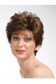 Beautiful Wavy Short Brown Layered Monofialment Fantastic Synthetic Women Wigs