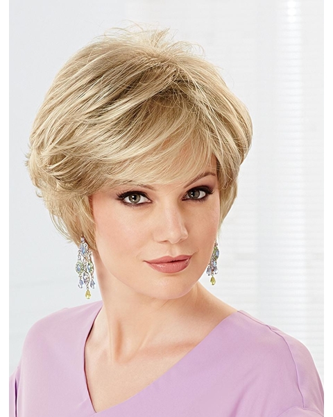 Fabulous Short Wavy Blonde Layered New Design Capless Synthetic Women Wigs