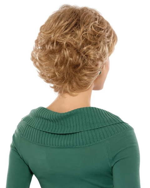 Refined Blonde Wavy Short Capless Classic Synthetic Women Wigs