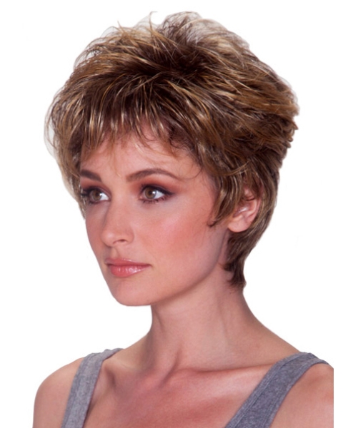 Fashionable Blonde Wavy Short Capless Synthetic Women Wigs