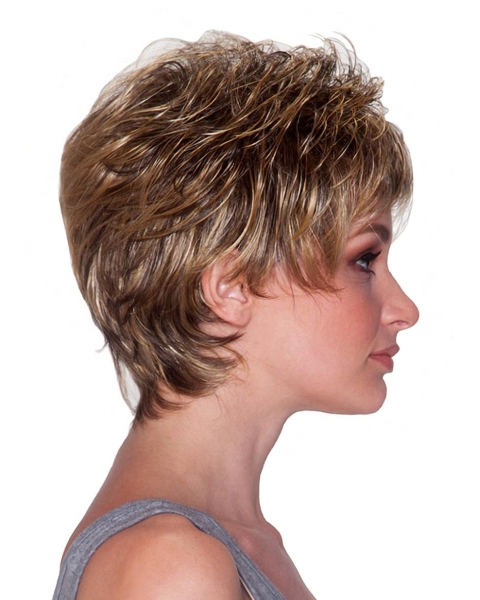 Fashionable Blonde Wavy Short Capless Synthetic Women Wigs