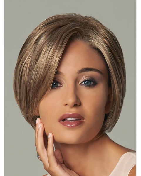 No-fuss Blonde Wavy Short Capless Synthetic Women Wigs