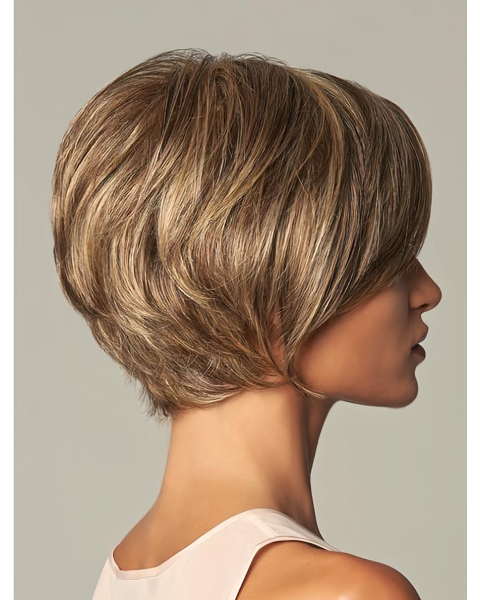 No-fuss Blonde Wavy Short Capless Synthetic Women Wigs