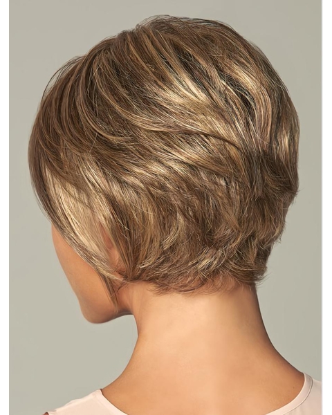 No-fuss Blonde Wavy Short Capless Synthetic Women Wigs