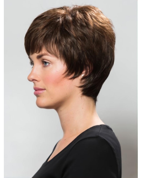 Suitable  Wavy Short Monofilament Synthetic Women Bob Wigs