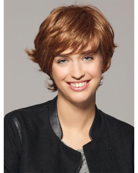 So Great Blonde Short Wavy Layered Capless Popular Synthetic Women Wigs