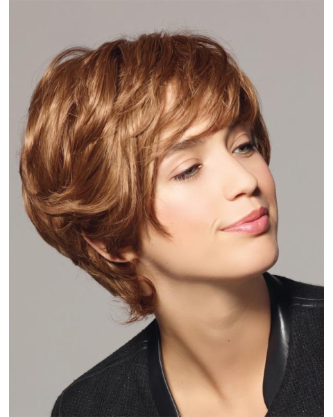 So Great Blonde Short Wavy Layered Capless Popular Synthetic Women Wigs