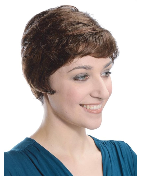  Flexibility Layered Wavy Short Lace Front Synthetic Women Wigs