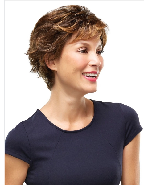 Great Blonde Wavy Short Capless  Synthetic Women Wigs