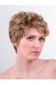 Wavy Blonde Boycuts 6" Monofilament Synthetic Short Wigs For Women