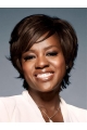 8" Short Wavy Lace Front Synthetic Women Viola Davis Wigs