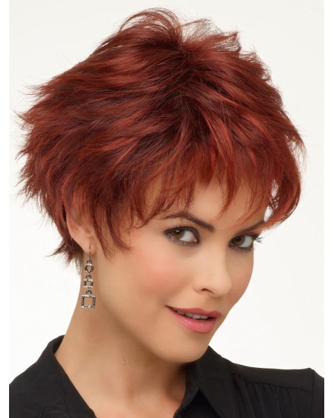 Lace Front Discount Boycuts Wavy Short Synthetic Women Wigs