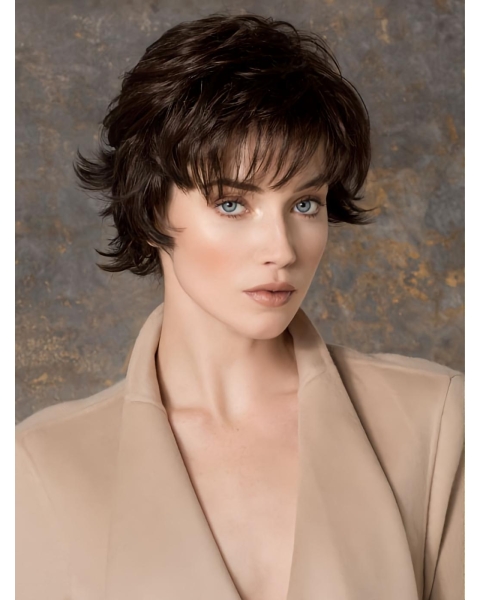 Great  Wavy Short Monofilament Synthetic Petite Women Wigs