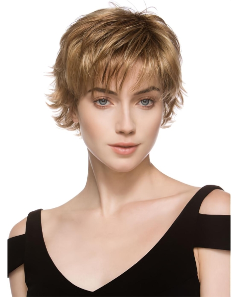 Great  Wavy Short Monofilament Synthetic Petite Women Wigs