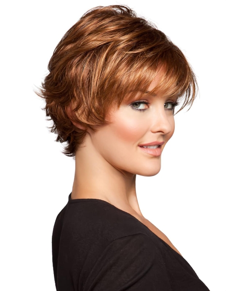 Great  Wavy Short Monofilament Synthetic Petite Women Wigs