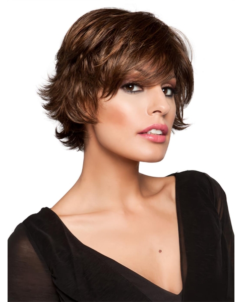 Great  Wavy Short Monofilament Synthetic Petite Women Wigs