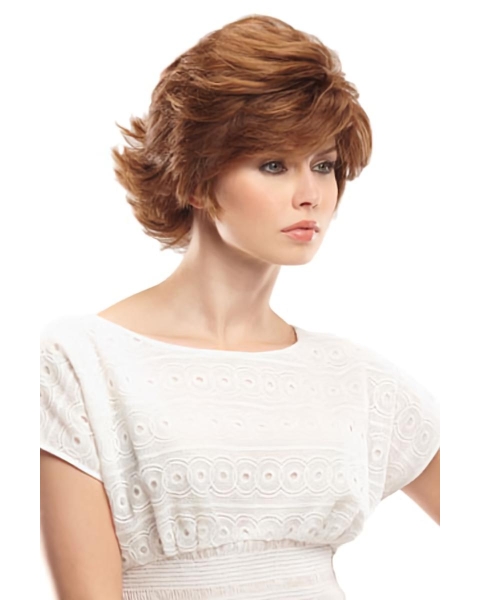 Glamorous Monofilament Wavy Short Classic Human Hair Women Wigs