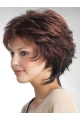 Sassy Monofilament Layered Wavy Short Synthetic Women Wigs For Cancer