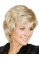 Exquisite Blonde Wavy Short Layered Monofilament Classic Synthetic Women Wigs